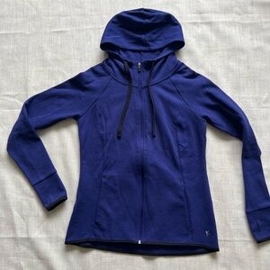Blue Hooded Zip-Up Jacket